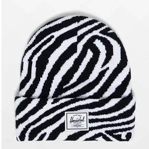 Herschel Supply Co. Zebra Print Black and White Beanie